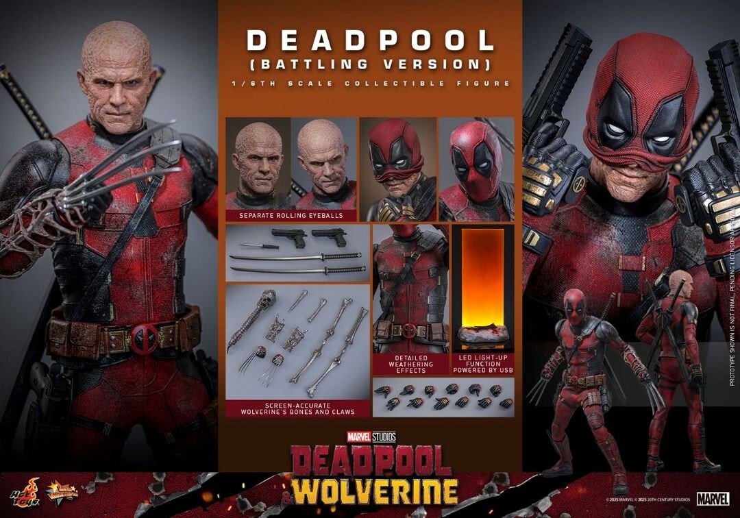 Hot Toys MMS782 Deadpool Battling Version 1/6 Action Figure