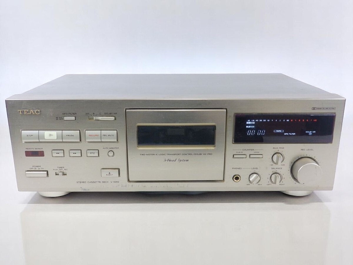 TEAC V-1050 Stereo Cassette Deck 3 Head Tape Player Recorder V1050