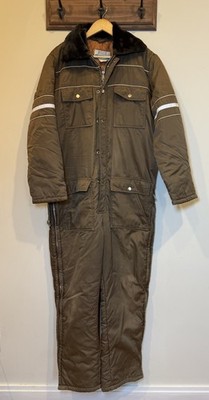 Vintage SEARS Work Leisure Mens Quilted Insulated Coveralls