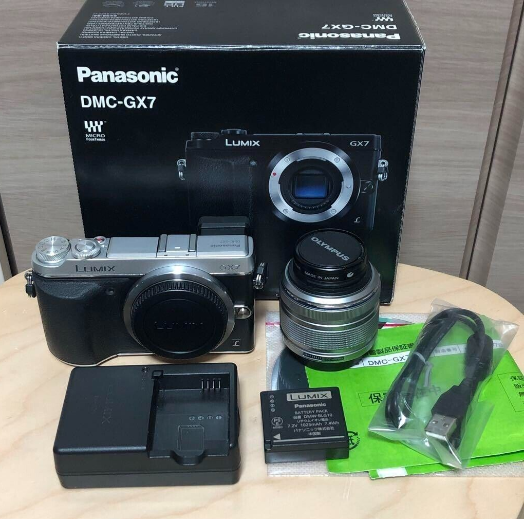 Exc+3 in Box] Panasonic Lumix DMC-GX7 Silver &OLYMPUS 14-42mm Lens