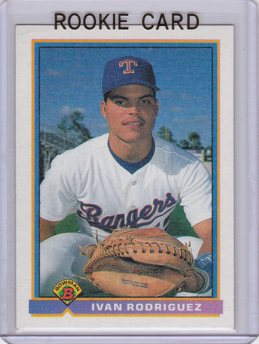 IVAN RODRIGUEZ ROOKIE CARD 1991 Bowman RC Texas Rangers Baseball