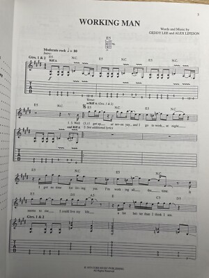 RUSH: GUITAR ANTHOLOGY SERIES (AUTHENTIC GUITAR-TAB, Songbook | eBay