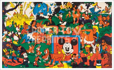 DISNEYLAND MEMORIAL ORGY POSTER REPRINT - BLUE ELEPHANT VERSION | eBay