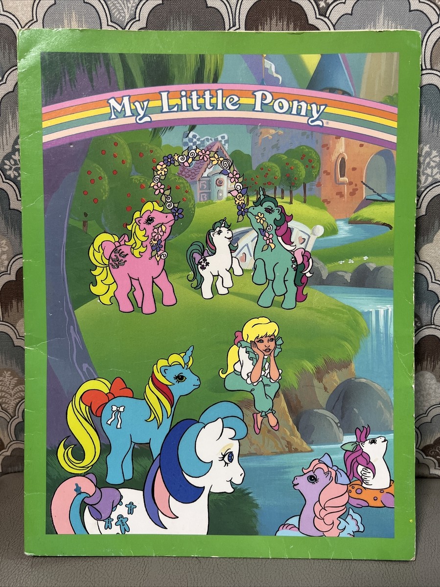 Vintage Hasbro MLP My Little Pony Double Pocket Folder / Portfolio