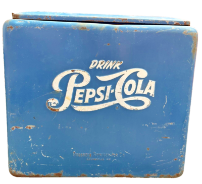 1950's Vintage Metal Blue Pepsi Cooler | eBay