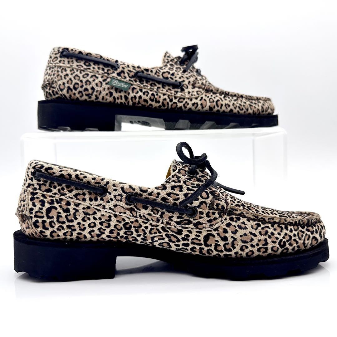 Paraboot × United Arrows MALO Leopard Deck Shoes Leather US6 / UK5
