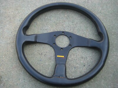 Momo Corse Racing Steering Wheel 1995 Leather 3 Spoke Rare Type
