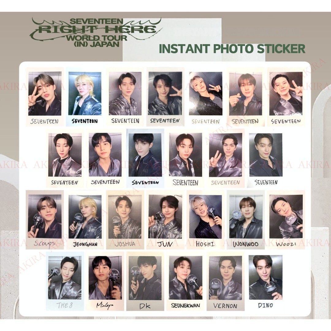 SEVENTEEN WORLD TOUR RIGHT HERE (IN) JAPAN INSTANT PHOTO STICKER