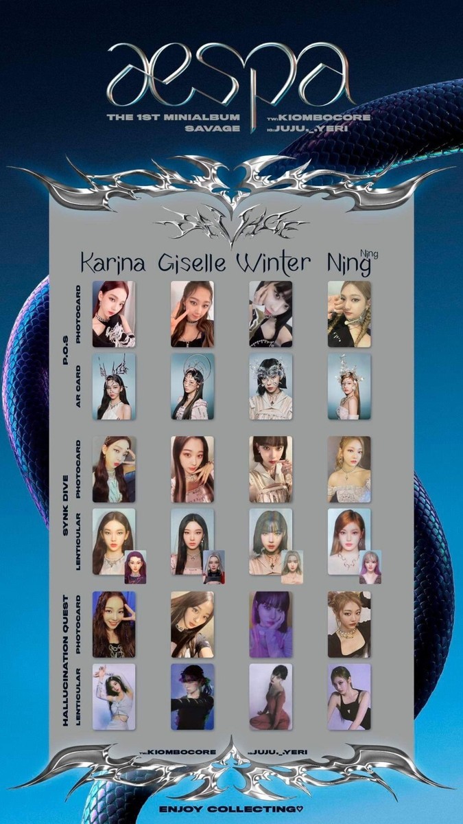 AESPA] The 1st mini album savage official photocards | eBay
