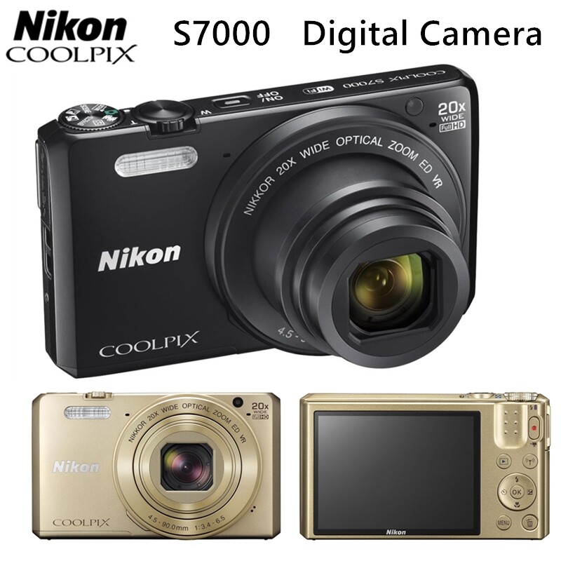 Nikon COOLPIX S7000 16.0MP Vintage Compact Digital Camera 20X Zoom