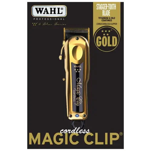 WAHL 5 STAR GOLD CORDLESS MAGIC CLIP 8 PREMIUM GUIDES & CHARGING