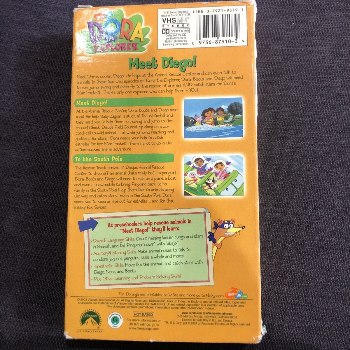 Dora the Explorer - Meet Diego (VHS, 2003) 97368791039| eBay