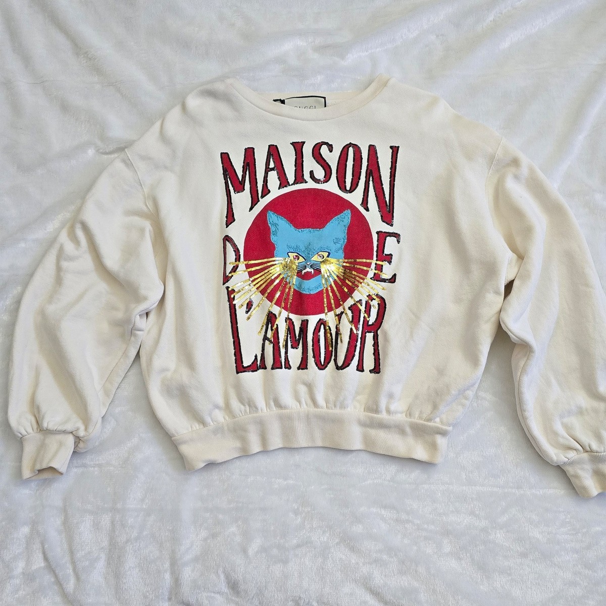 Gucci Maison De L'amour Sequin Sweatshirt Ivory | XS & S | MSRP