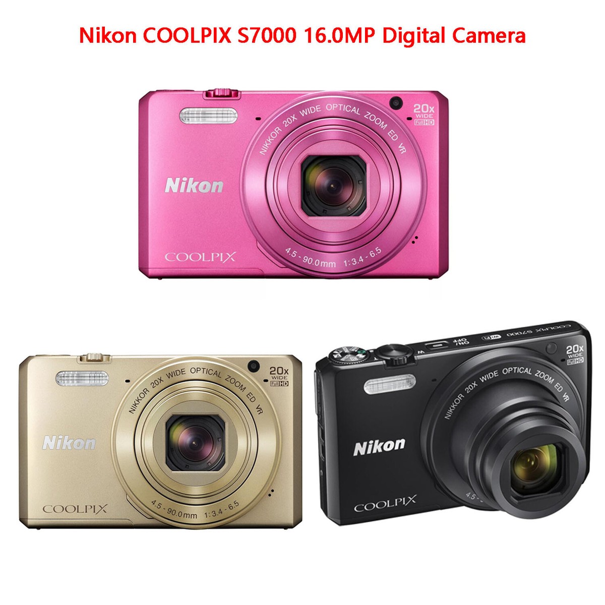 Nikon COOLPIX S7000 16.0MP 20X Optical Zoom Vintage Digital