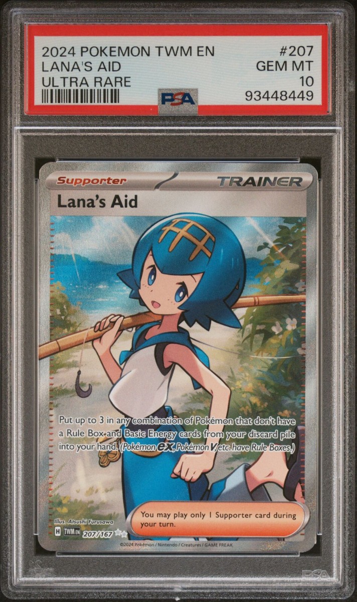PSA 10 GEM Mint Lana's Aid 207/167 Ultra Rare Full Art Trainer