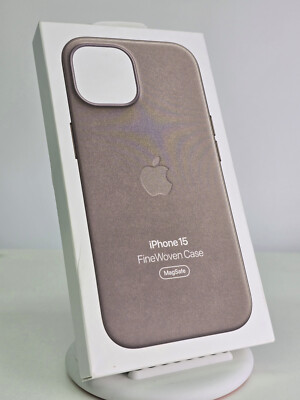 Genuine Apple FineWoven Case w/ Magsafe iPhone 15 - Taupe - New