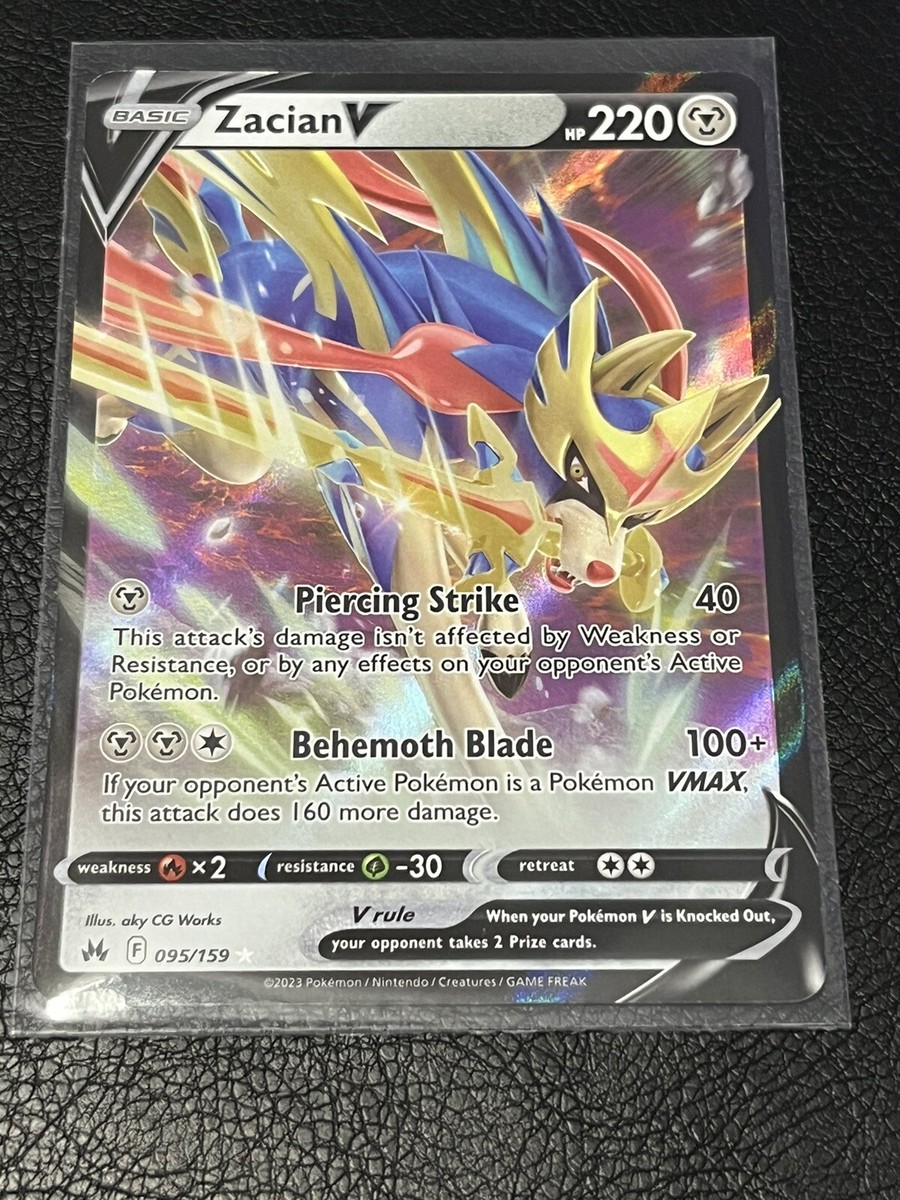 Zacian V 095/159 Crown Zenith Holo Full Art Ultra Rare Pokemon TCG