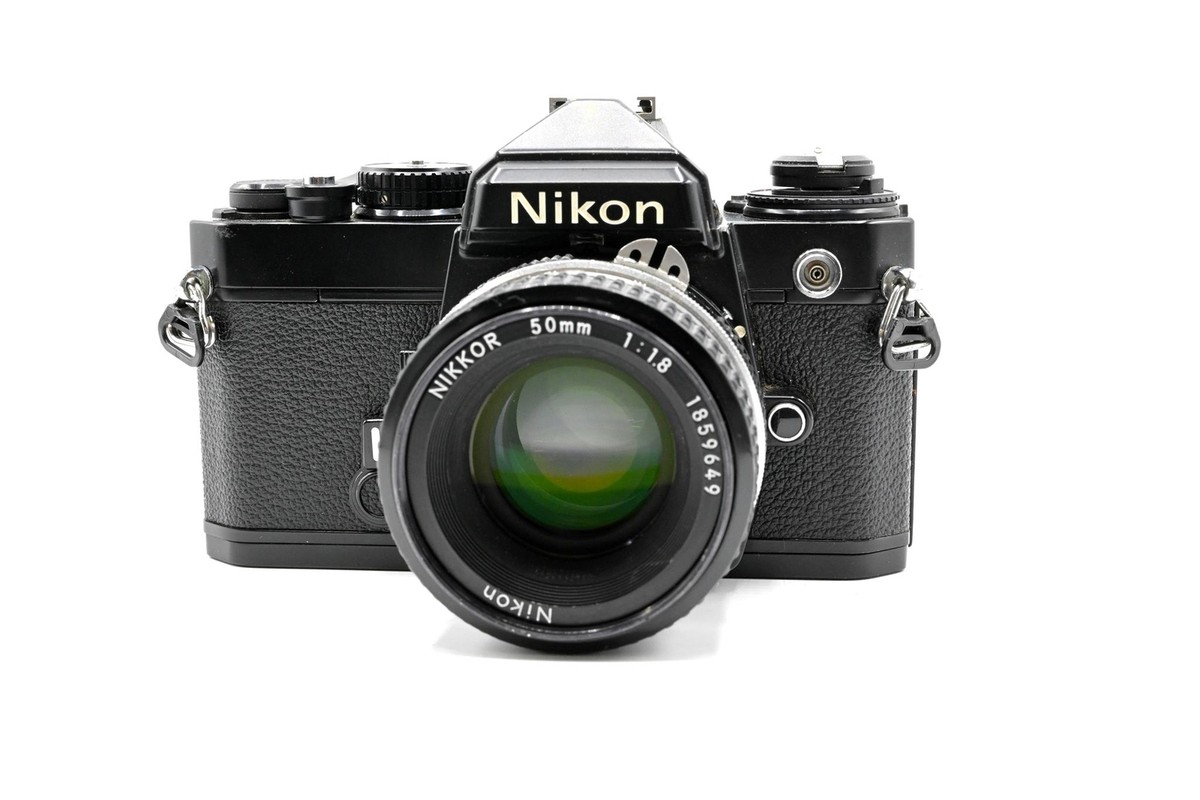 Nikon FE Manual Camera in Chrome or Black w/ optional 50mm 1.8 or
