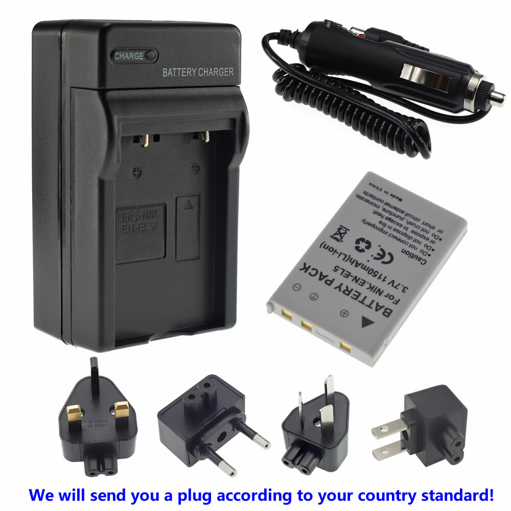 Battery + charger for Nikon EN-EL5 Coolpix P90 P80 Coolpix E5900