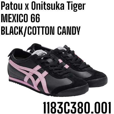 Patou x Onitsuka Tiger MEXICO 66 Black White 1183c380-001 Unisex