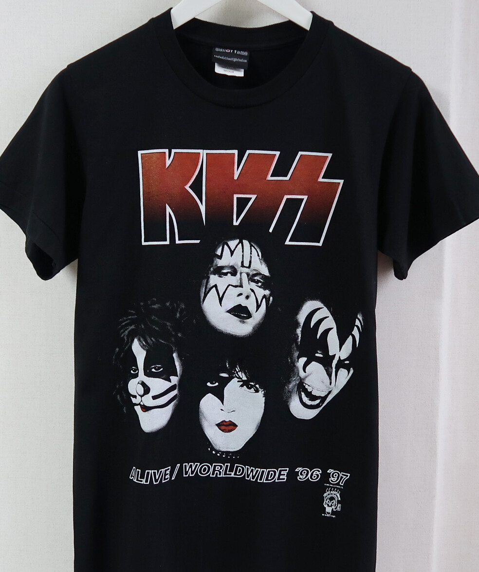 Vintage 90s KISS Alive Worldwide 96 97 Concert Tour Band T-Shirt
