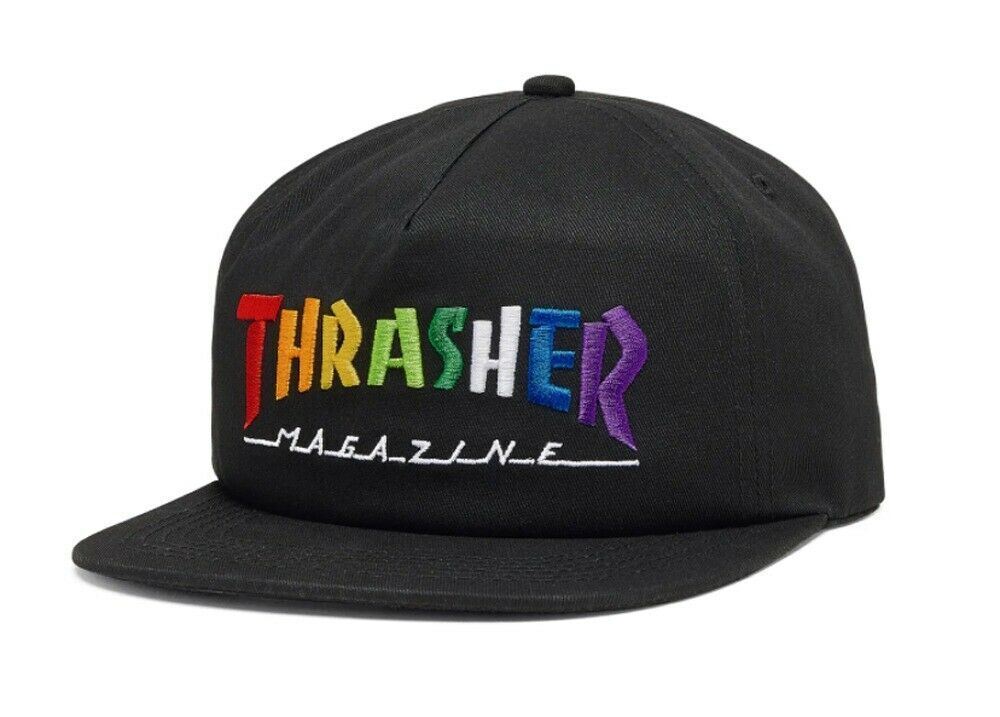 Thrasher Magazine RAINBOW SKATE MAG LOGO Snapback Skateboard Hat
