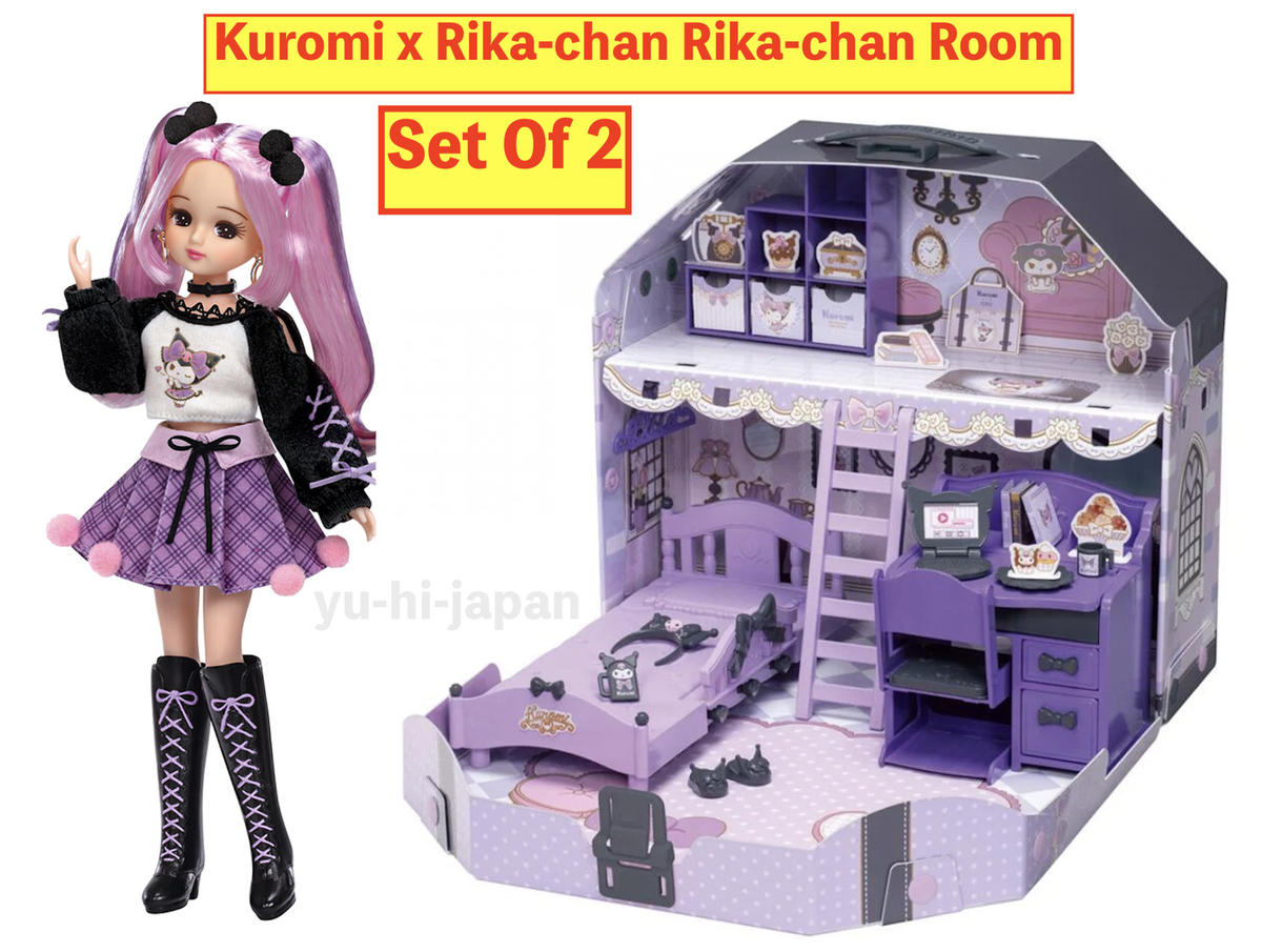 Sanrio Kuromi x Licca-chan & Room Doll Figure LD-11 Set Of 2