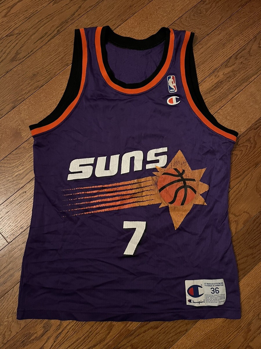 90s Vintage Phoenix Suns #7 Kevin Johnson Basketball Jersey Sz 36