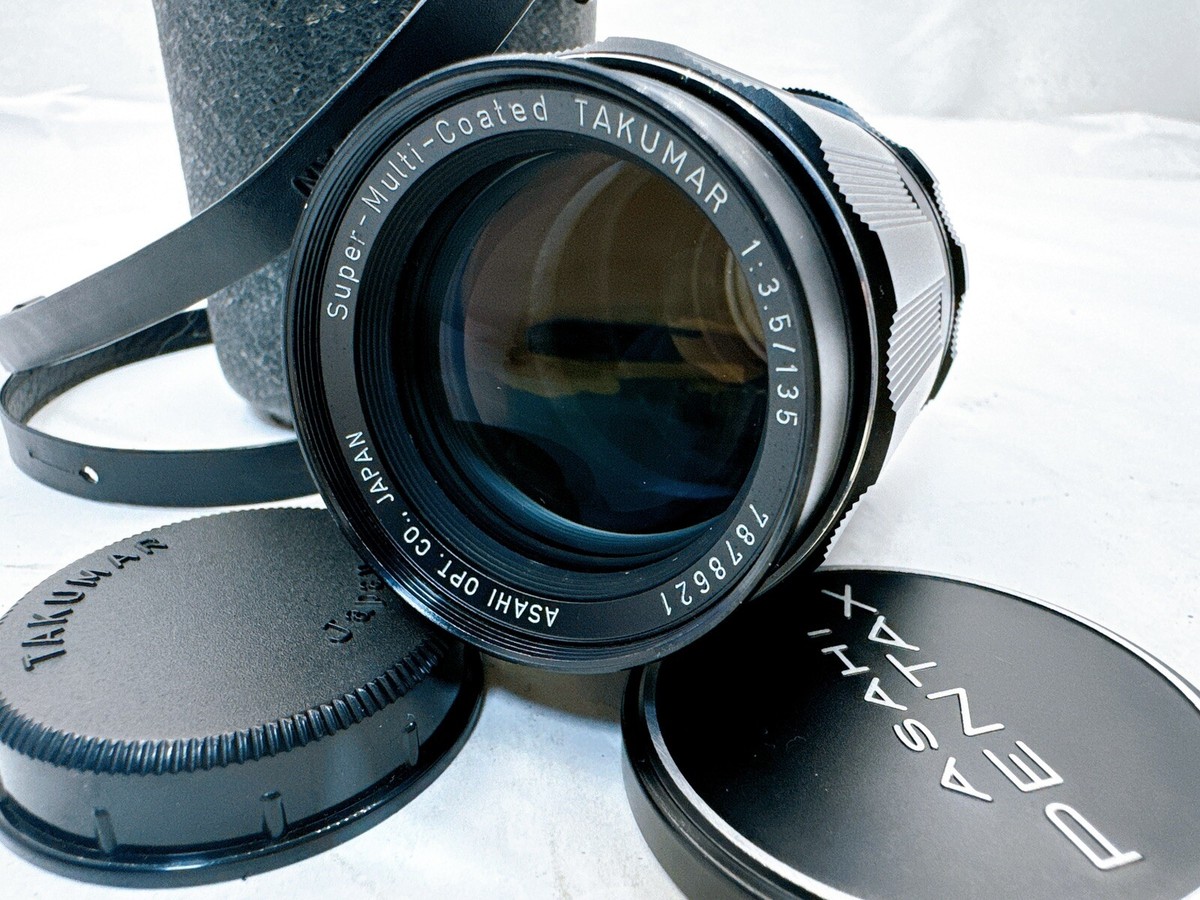 Pentax Asahi Super Multi-Coated Takumar 135mm f/3.5 Lens with Case