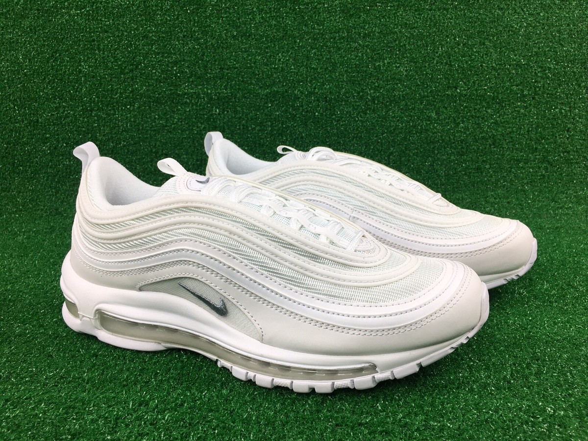 Nike Air Max 97 Triple White Wolf Grey Sneakers 921826 101 Men's