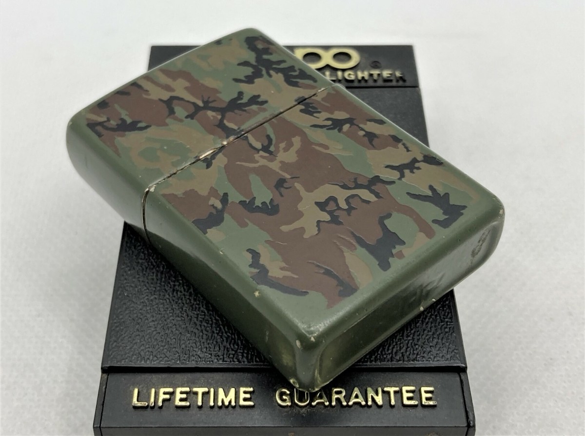 Auth Vintage ZIPPO Limited Model STUSSY Logo Lighter Camouflage