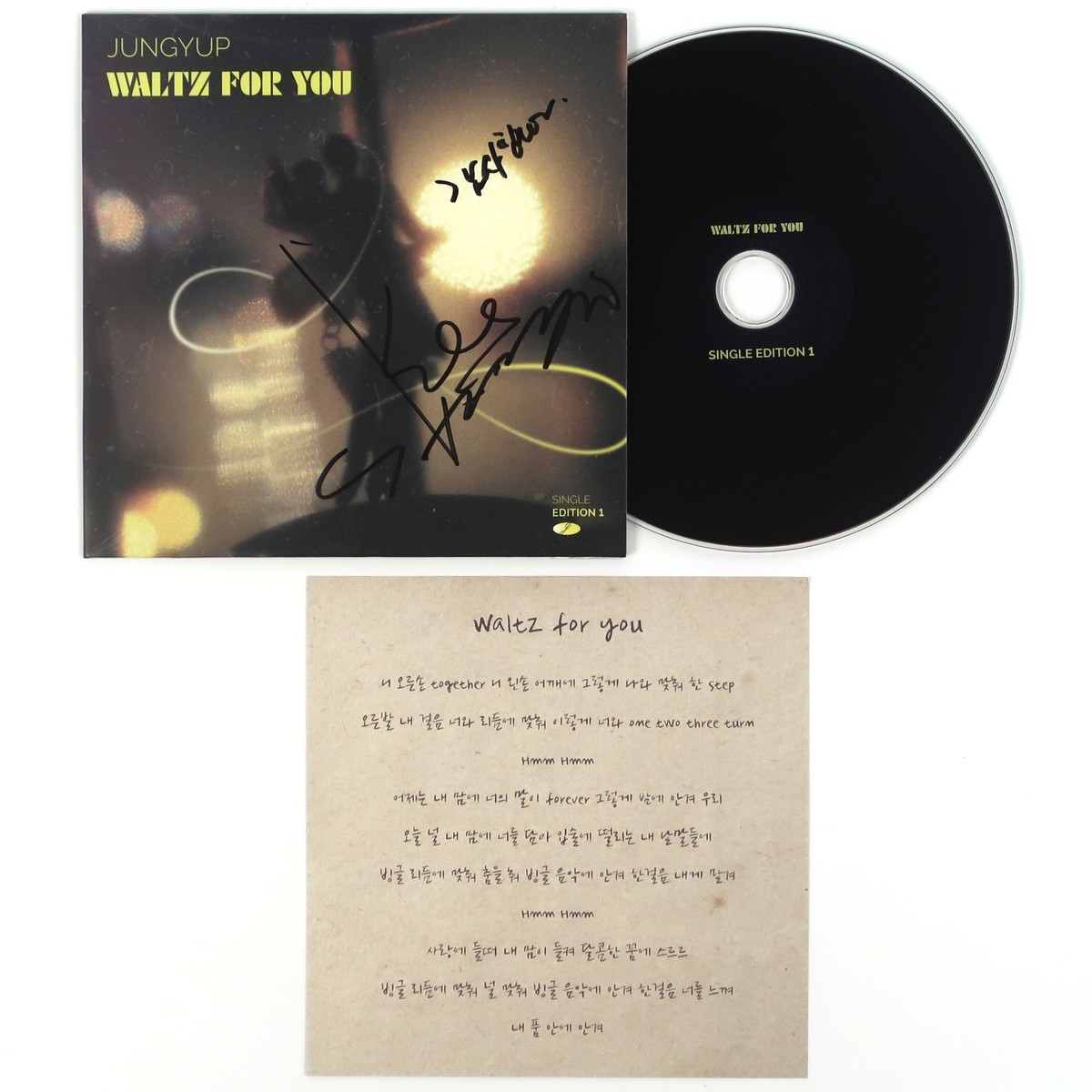 Jung Yup - Waltz For You Signed Autographed CD Single Album K-Pop
