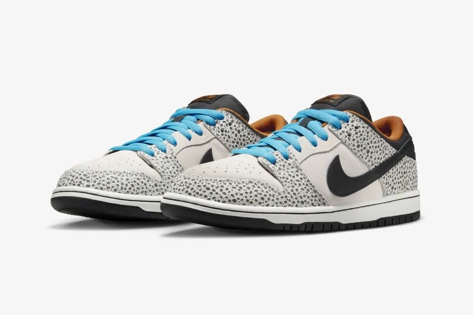 FZ1233-002 Nike SB Dunk Low Pro Electric Safari Phantom and Black