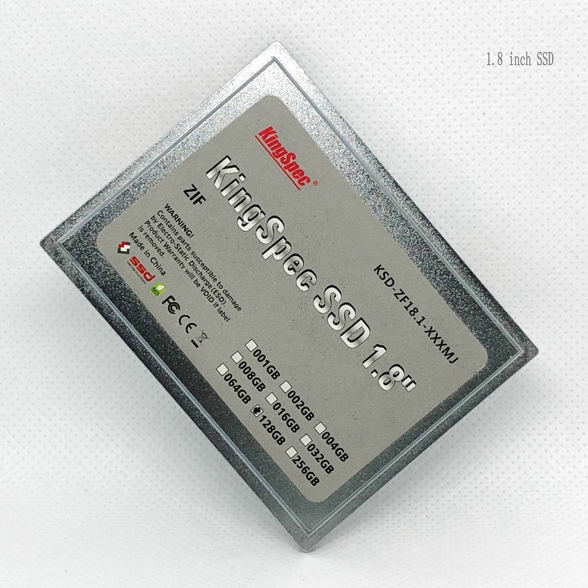 KingSPec 128GB (1.8''128GB SSD-ZIF) KSD-ZF18.1-XXXMJ 1.8
