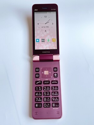 KYOCERA GRATINA KYF39 Sakura Pink Android Flip Phone Unlocked From