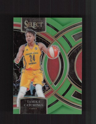 2024 Panini Select WNBA #184 Tamika Catchings Prizms Neon Green