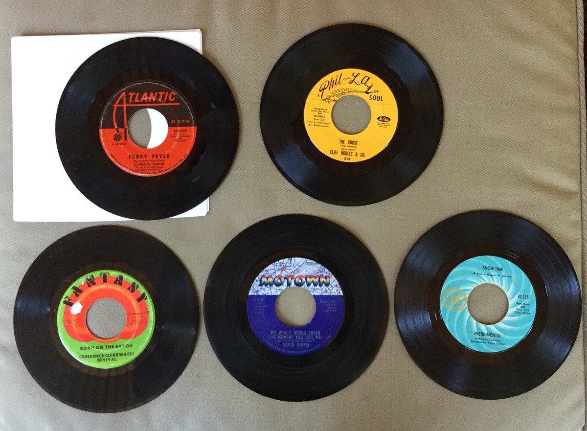 Lot Of 5 Vintage Assorted 45 RPM Records Rare Labels And Artists