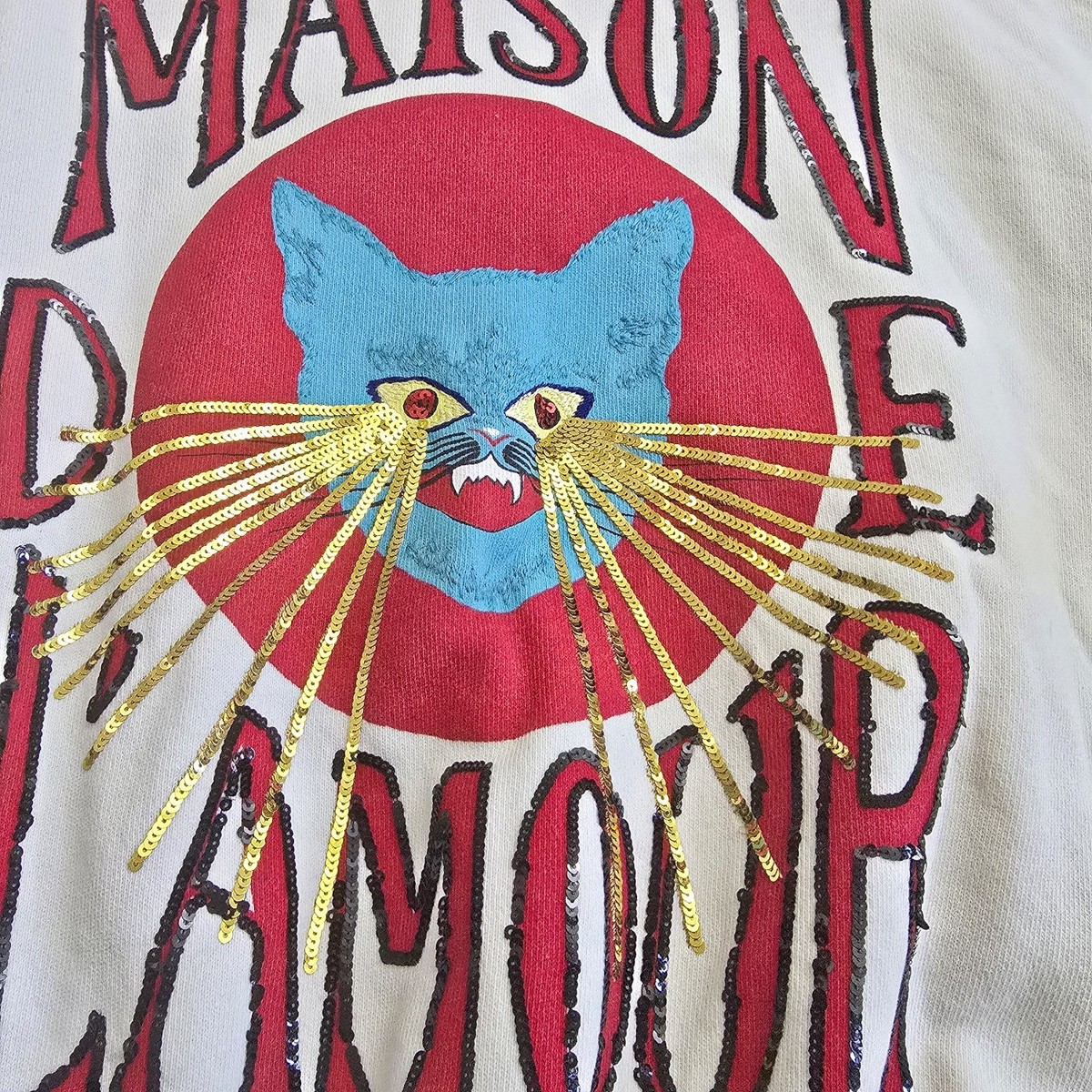 Gucci Maison De L'amour Sequin Sweatshirt Ivory | XS & S | MSRP