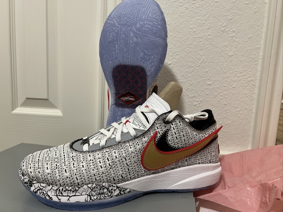 Nike Lebron 20 XX 'The Debut' White/Gold/Black DJ5423-100 Size 13