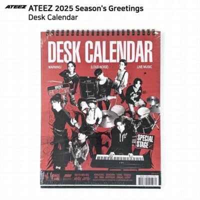 ATEEZ 2025 Season's Greetings Planner Photobook Desk Calendar KPOP