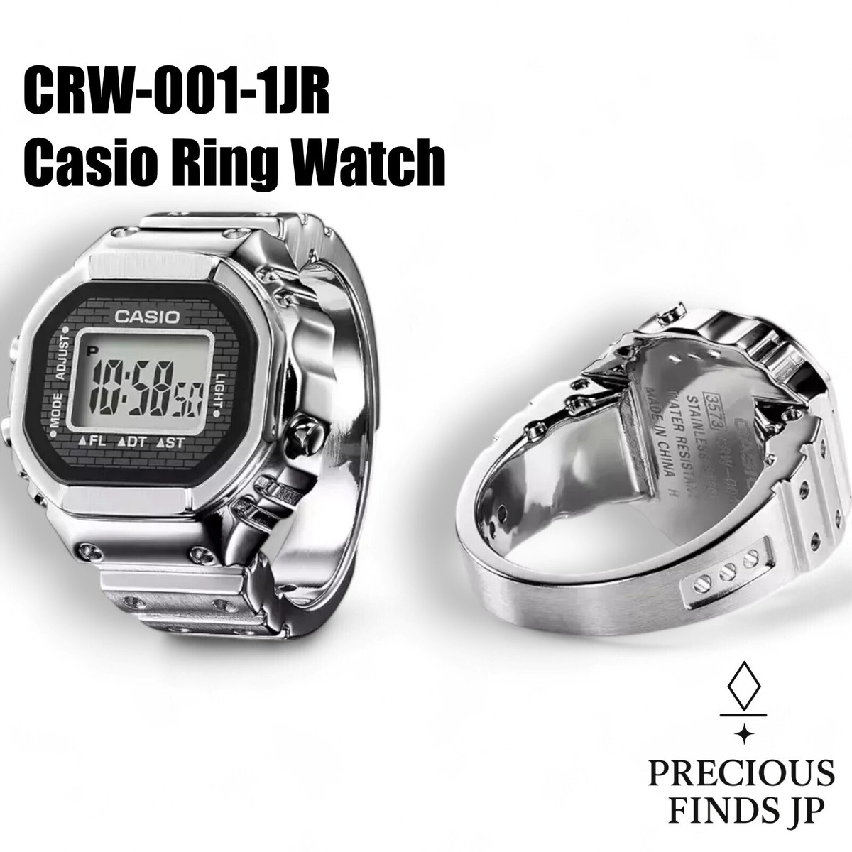 Casio Watch 50th Anniversary Casio Ring Watch CRW-001-1JR Size