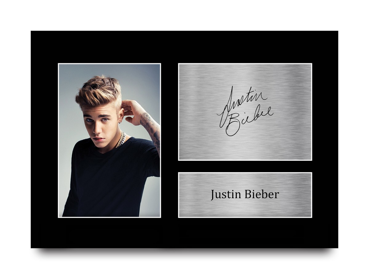 ジャスティン・ビーバー Justin Bieber 生サイン 2枚セット