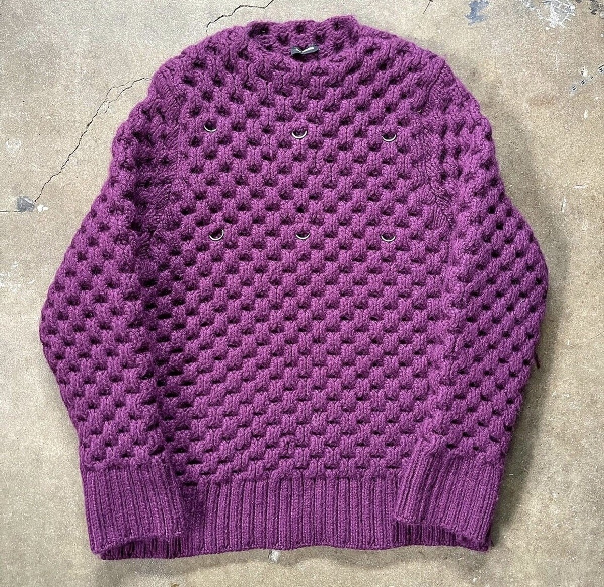 Raf Simons Oversized Honeycomb Knit Sweater/Prada/Jil Sander/ | eBay
