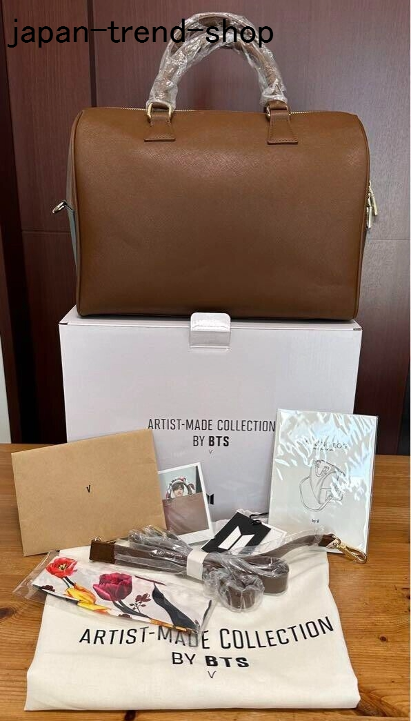 BTS Artist Made Collection V Taehyung Mute Boston Bag Brown W
