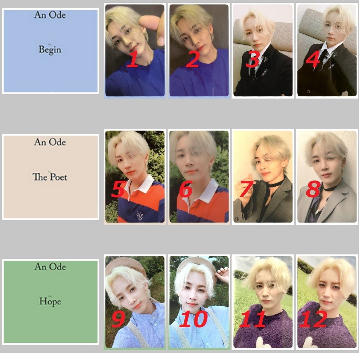 SEVENTEEN An Ode JEONGHAN Official Photocard Real Hope Truth Poet