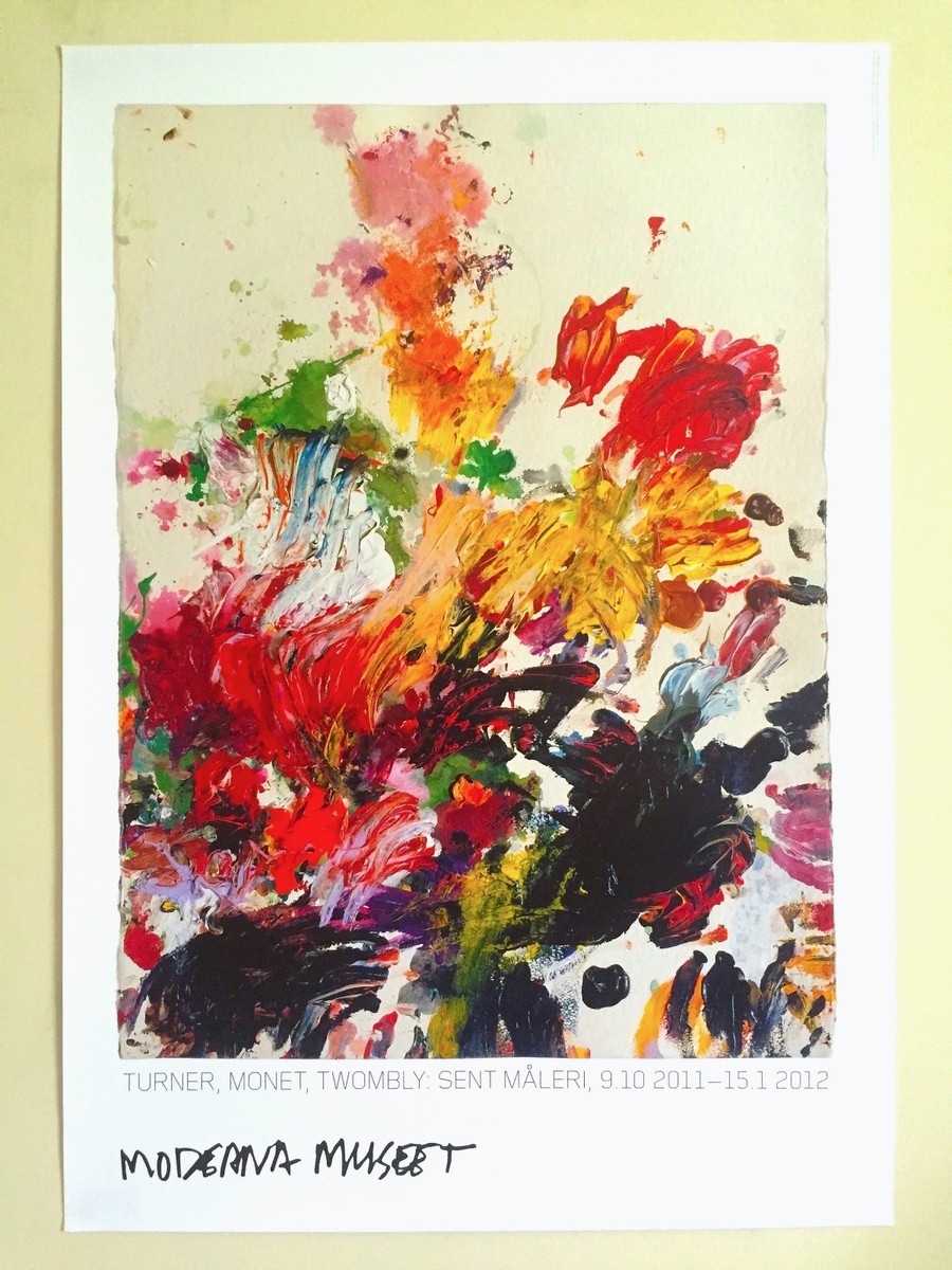 CY TWOMBLY ABSTRACT EXPRESSIONIST PRINT MODERNA MUSEET LARGE