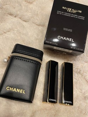 CHANEL Rouge Allure Velvet Set of 2 Lipsticks 458 459 LES PERLES