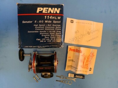 PENN SPECIAL SENATOR 114HLW 6/0 WIDE TROLLING FISHING REEL NEW IN