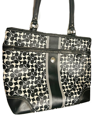 COACH CHELSEA HERITAGE SIGNATURE SATCHEL SHOULDER TOTE HANDBAG