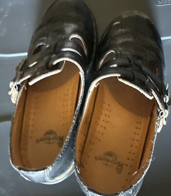 Vintage England Doc Dr Martens US 6 Mary Jane Black Leather